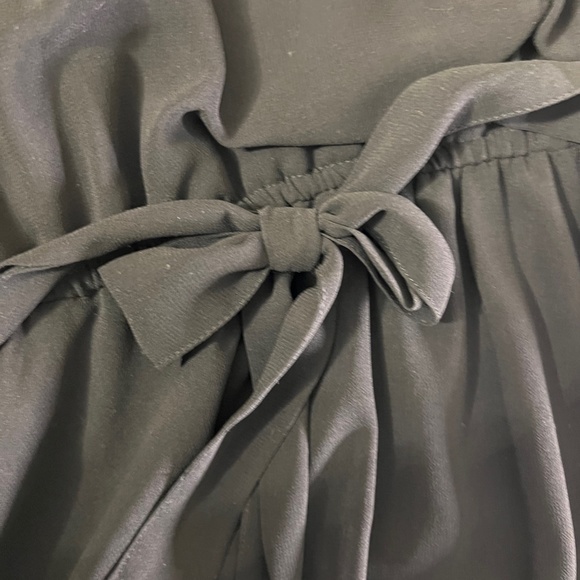 Momo Maternity Lace V-Neck Empire Waist Dress - Medium/Black NWT - Picture 5 of 6